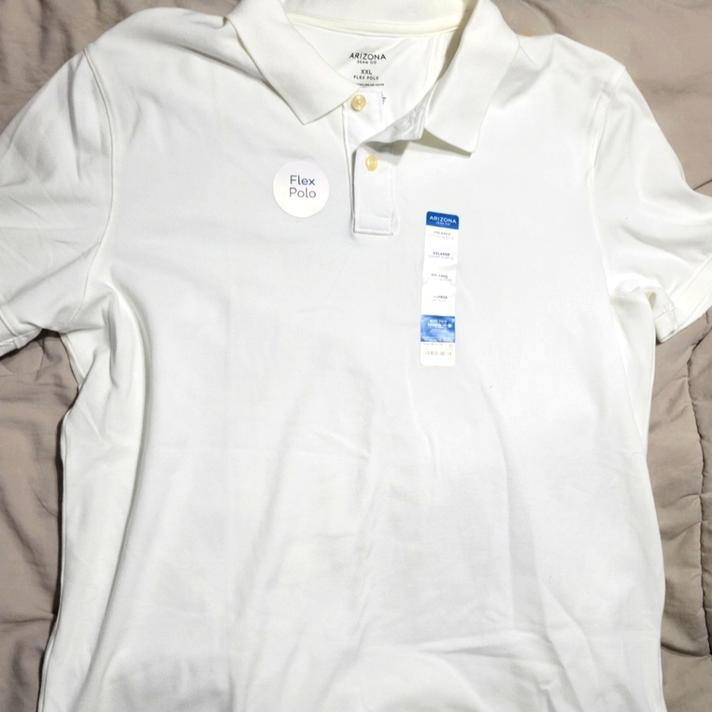 White Arizone Polo Style T-shirt NWT